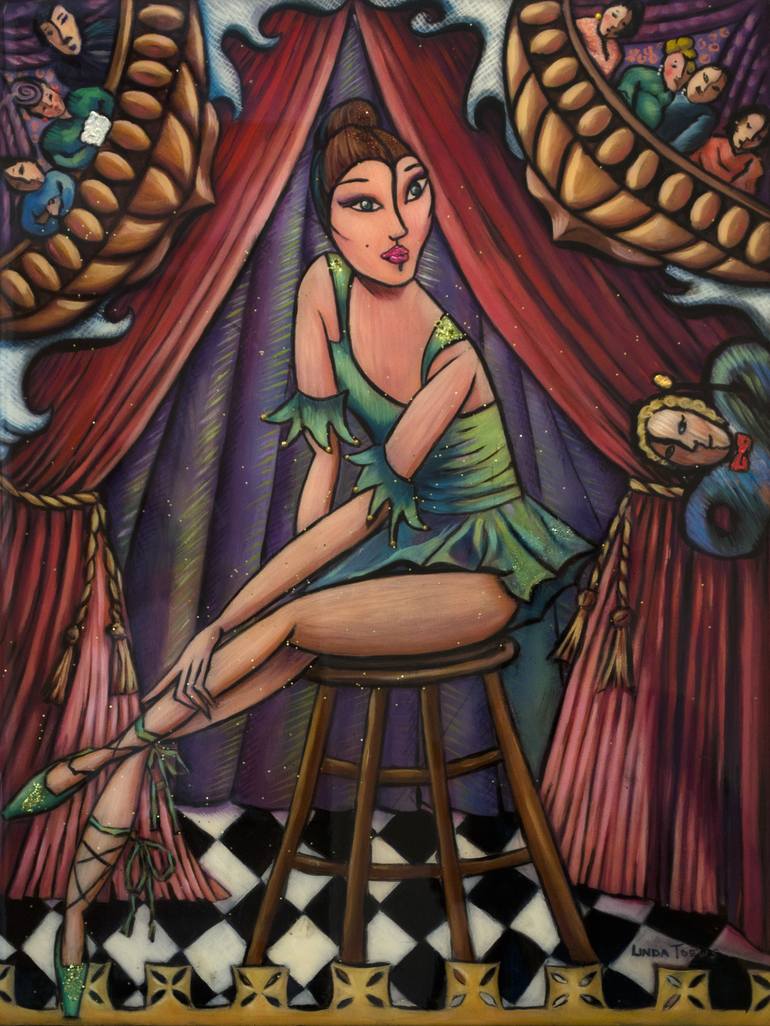 770x1026 Saatchi Art Sasha, The Ballerina Painting By Linda L Toews - The Ballerina Painting