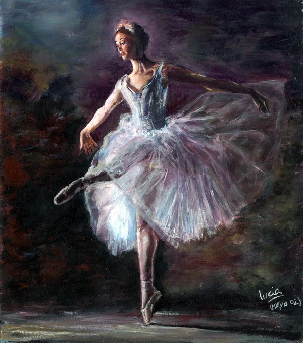 600x680 Ballerina By Paradegritar - The Ballerina Painting