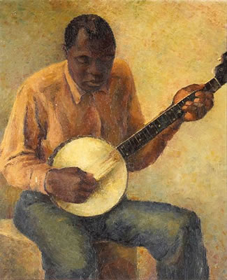 325x400 Milvia Boak - The Banjo Player Painting