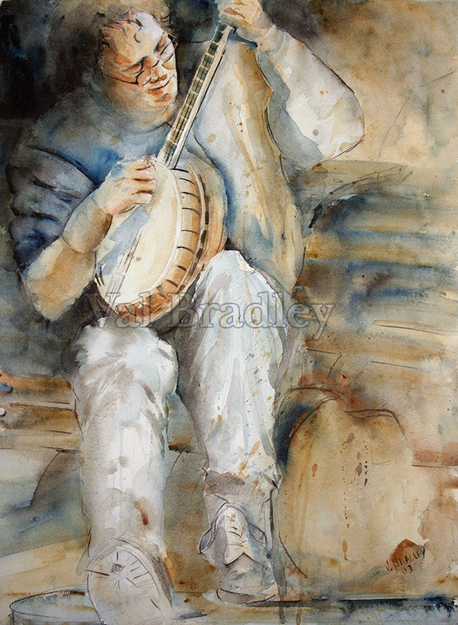 660x900 The World Collection - The Banjo Player Painting