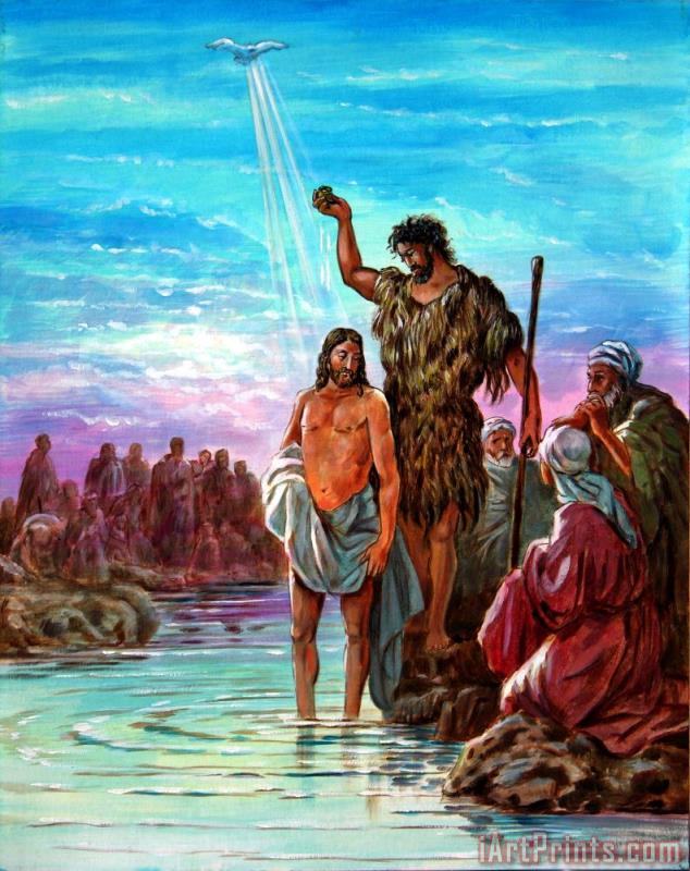 634x800 John Lautermilch The Baptism Of Jesus Painting - The Baptism Of Jesus Painting