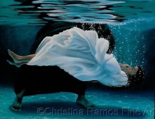 500x385 Figurative Acrylic Paintings The Baptism - The Baptism Painting