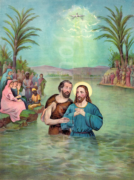 448x600 Baptism Of Jesus Christ - The Baptism Painting