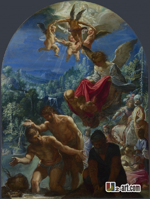 483x640 Canvas Prints ( The Baptism Of Christ) Free Shipping Hd Canvas - The Baptism Painting