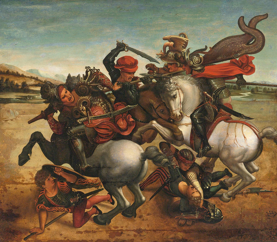 900x784 The Fight For The Standard From The Battle Of Anghiari Painting By - The Battle Of Anghiari Painting