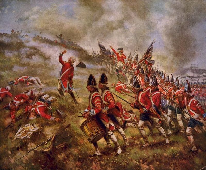 800x661 Artwork By Edward Percy Moran - The Battle Of Bunker Hill Painting