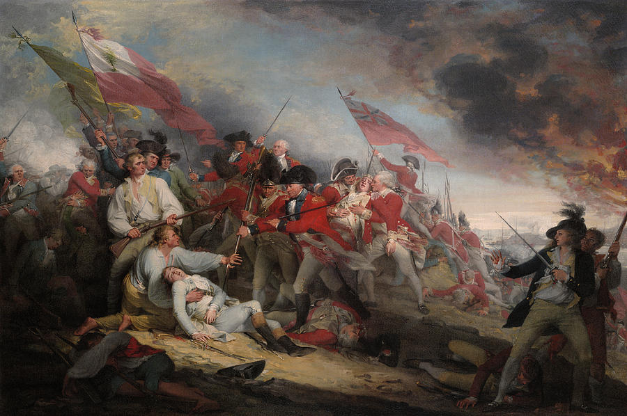 900x598 The Battle Of Bunker Hill, June 17, 1775 Painting By John Trumbull - The Battle Of Bunker Hill Painting