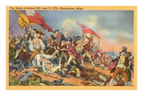 473x355 Battle Of Bunker Hill Painting Art - The Battle Of Bunker Hill Painting