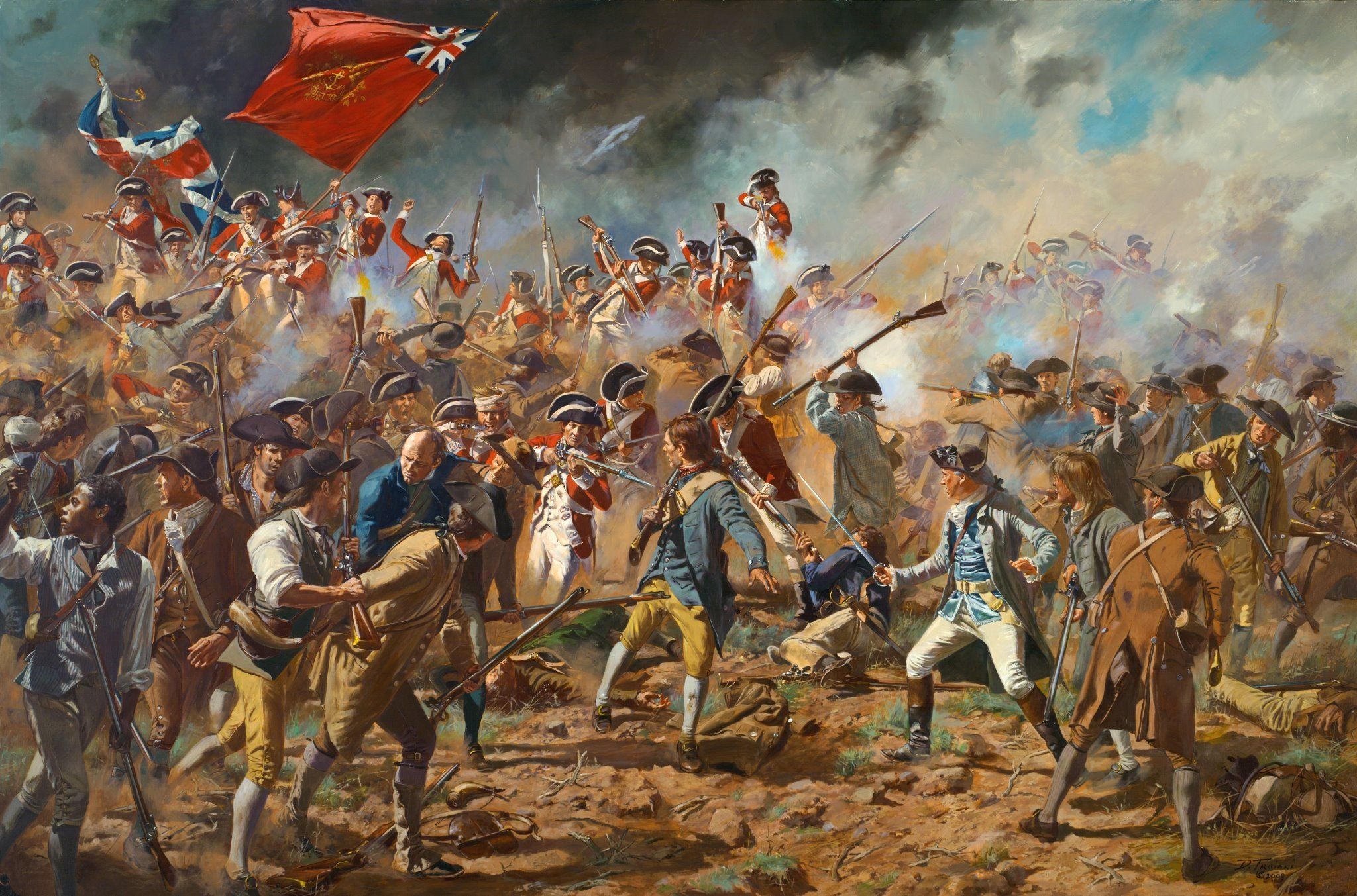 2048x1353 Bunker Hill, 1775. Another Don Troiani Painting. Hist Am - The Battle Of Bunker Hill Painting