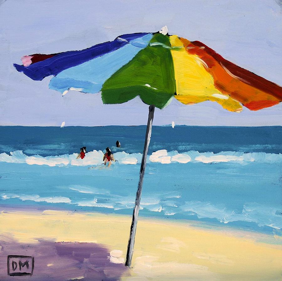 900x897 A Colorful Spot Painting By Debbie Miller - The Beach Painting