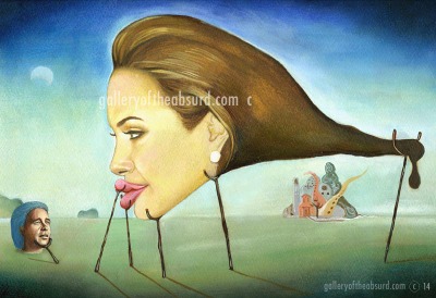 400x274 Gallery Of The Absurd If Dali Had Painted Angelina Jolie - The Big Sleep Painting