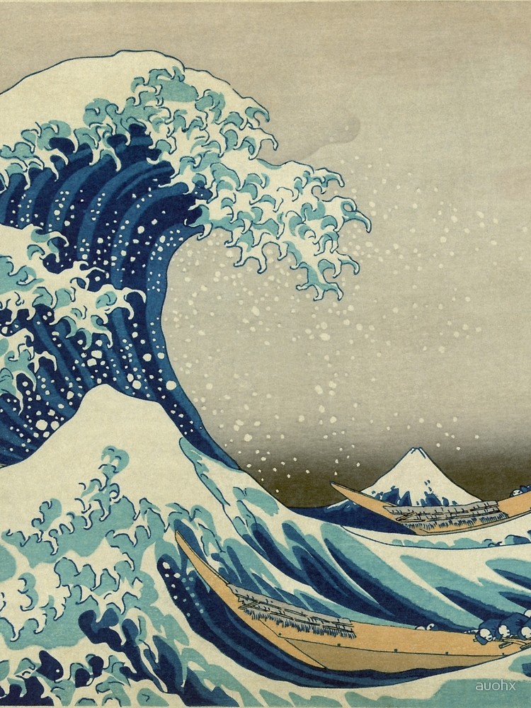 750x1000 The Big Wave Hokusai Graphic T Shirt By Auohx Redbubble - The Big Wave Painting
