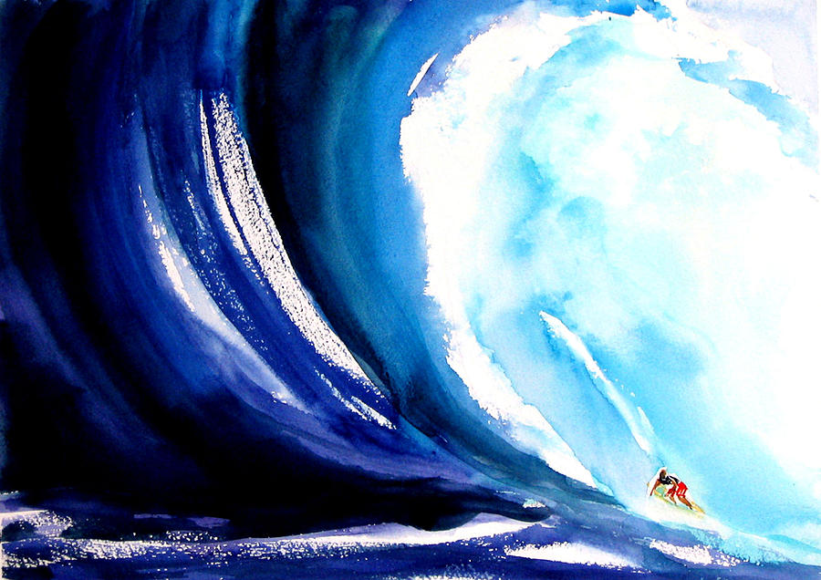 900x636 A Really Big Wave Painting By Arlene Woo - The Big Wave Painting