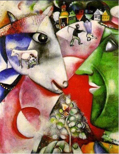 400x516 I And The Village And The Birthday By Marc Chagall My Daily Art - The Birthday Painting