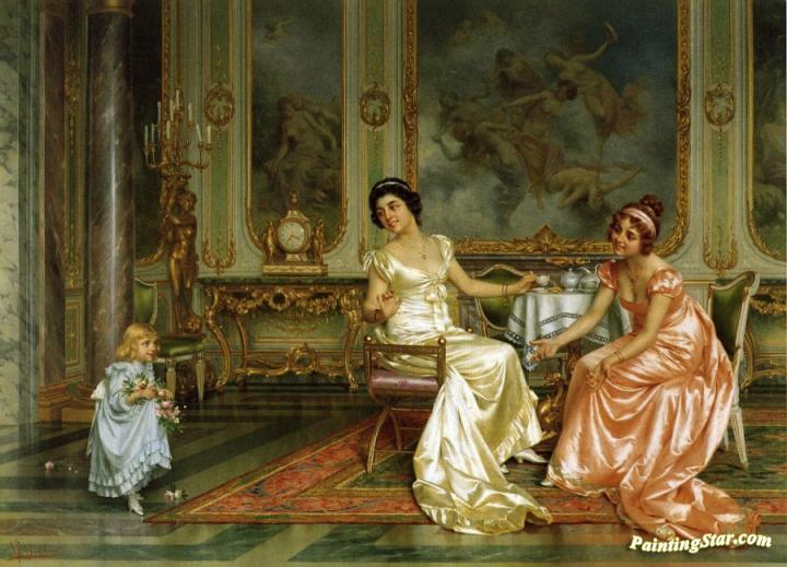 720x519 The Birthday Artwork By Vittorio Reggianini Oil Painting Amp Art - The Birthday Painting