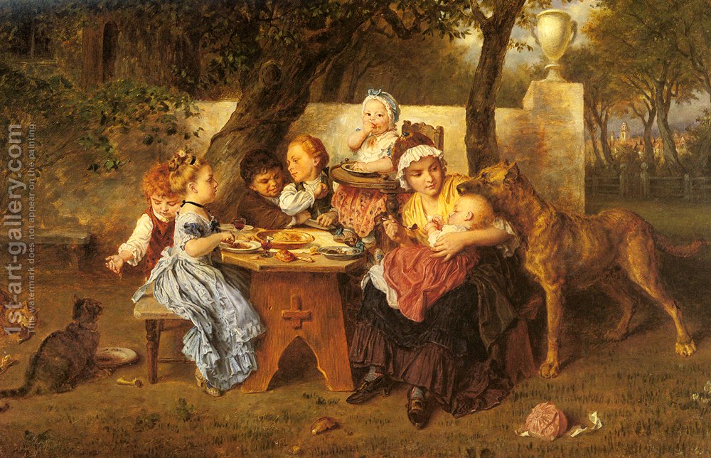 1000x644 The Birthday Party Ludwig Knaus Reproduction 1st Art Gallery - The Birthday Painting