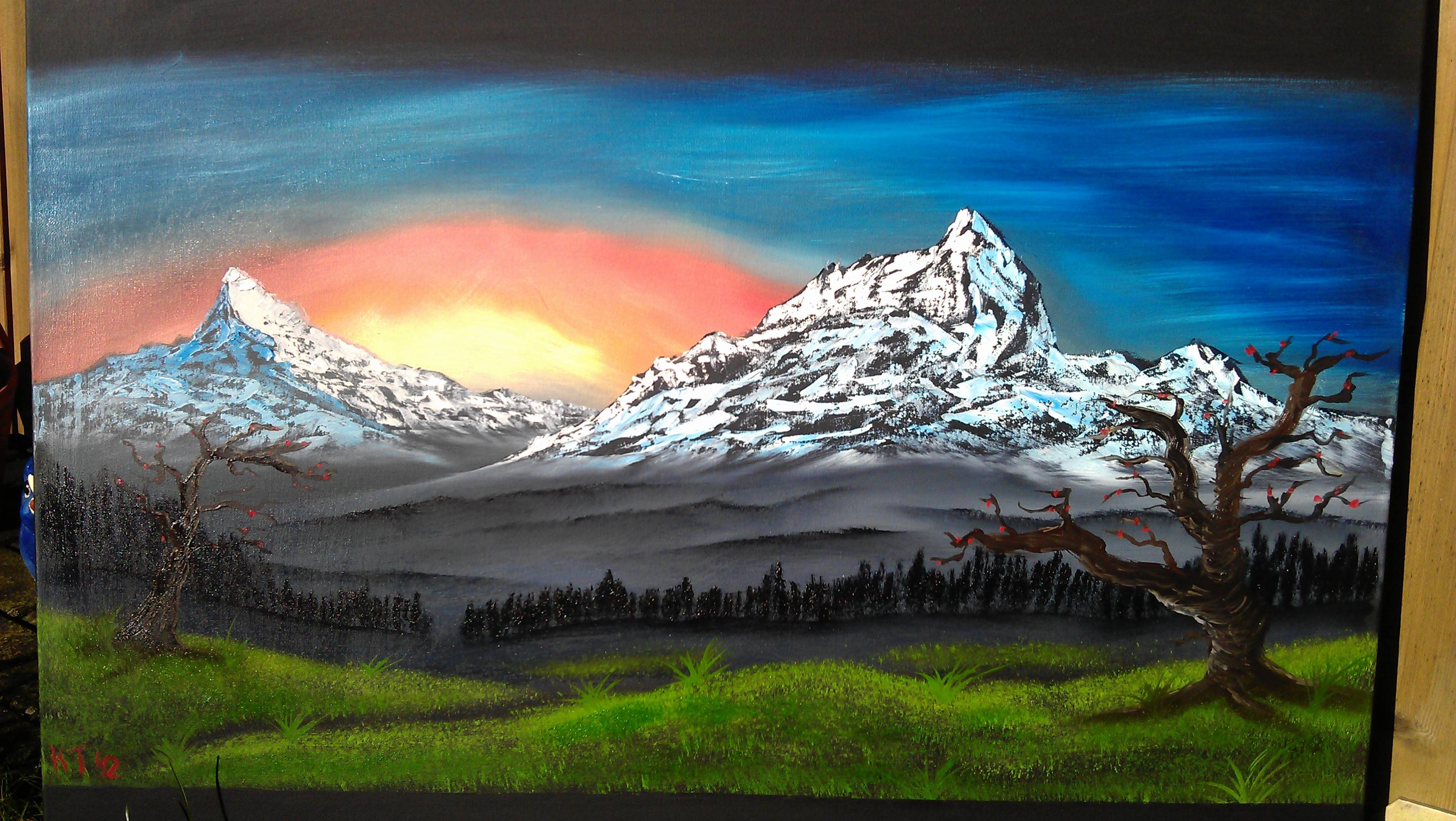 3264x1840 A Picture I Painted For A Friend As A Birthday Present. She Didn - The Birthday Painting