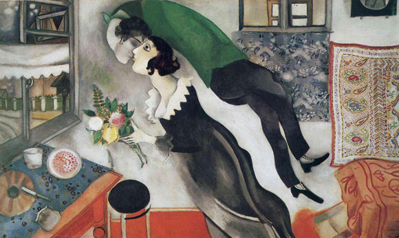 580x347 Birthday By Marc Chagall - The Birthday Painting