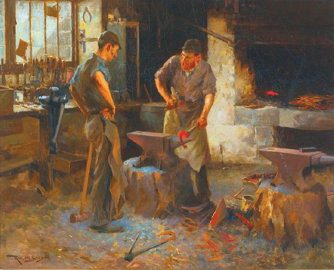 The Blacksmith Painting At PaintingValley.com | Explore Collection Of ...