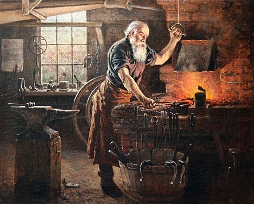 The Blacksmith Painting at PaintingValley.com | Explore collection of ...