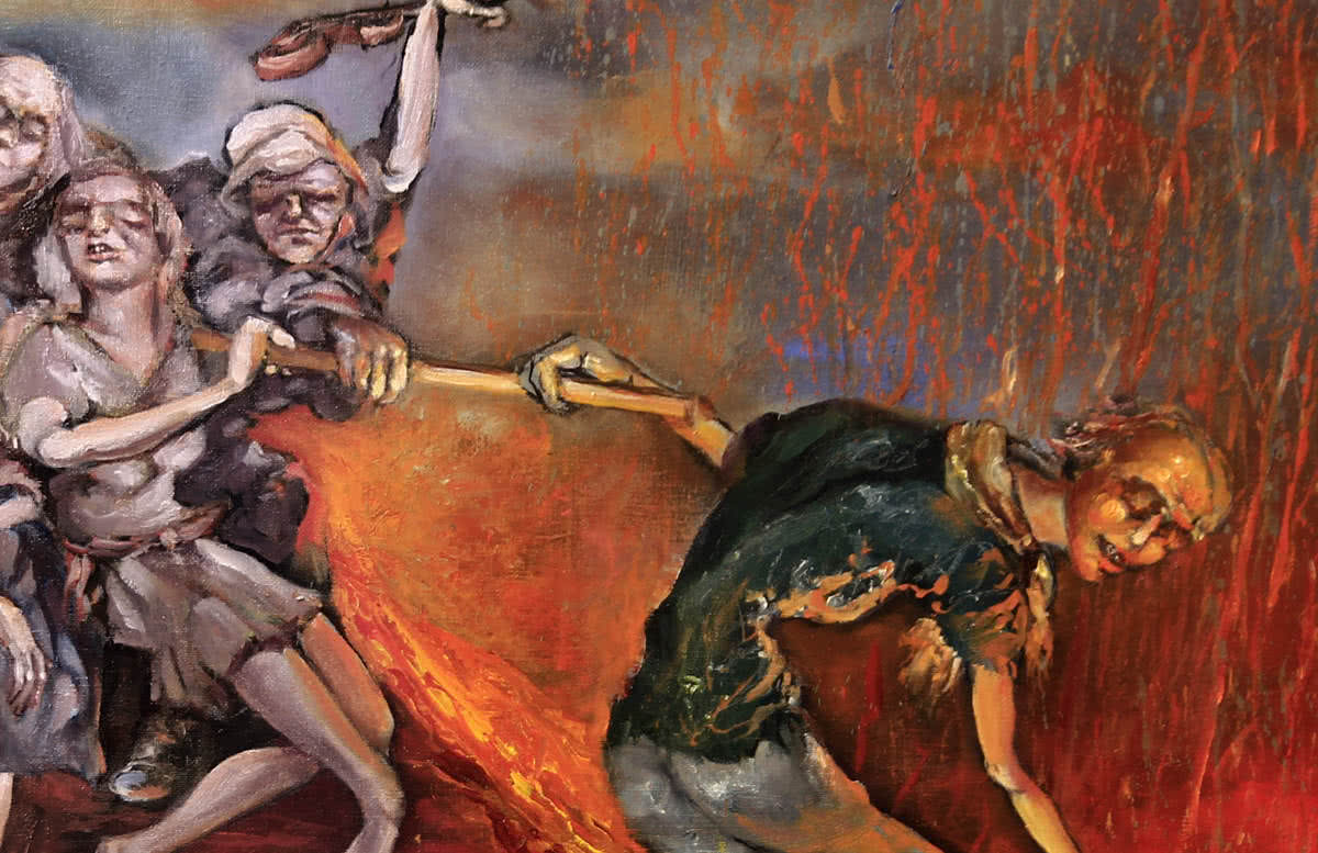 1200x777 The Blind Leading The Blind, Painting By Samson Gabriel - The Blind Leading The Blind Painting