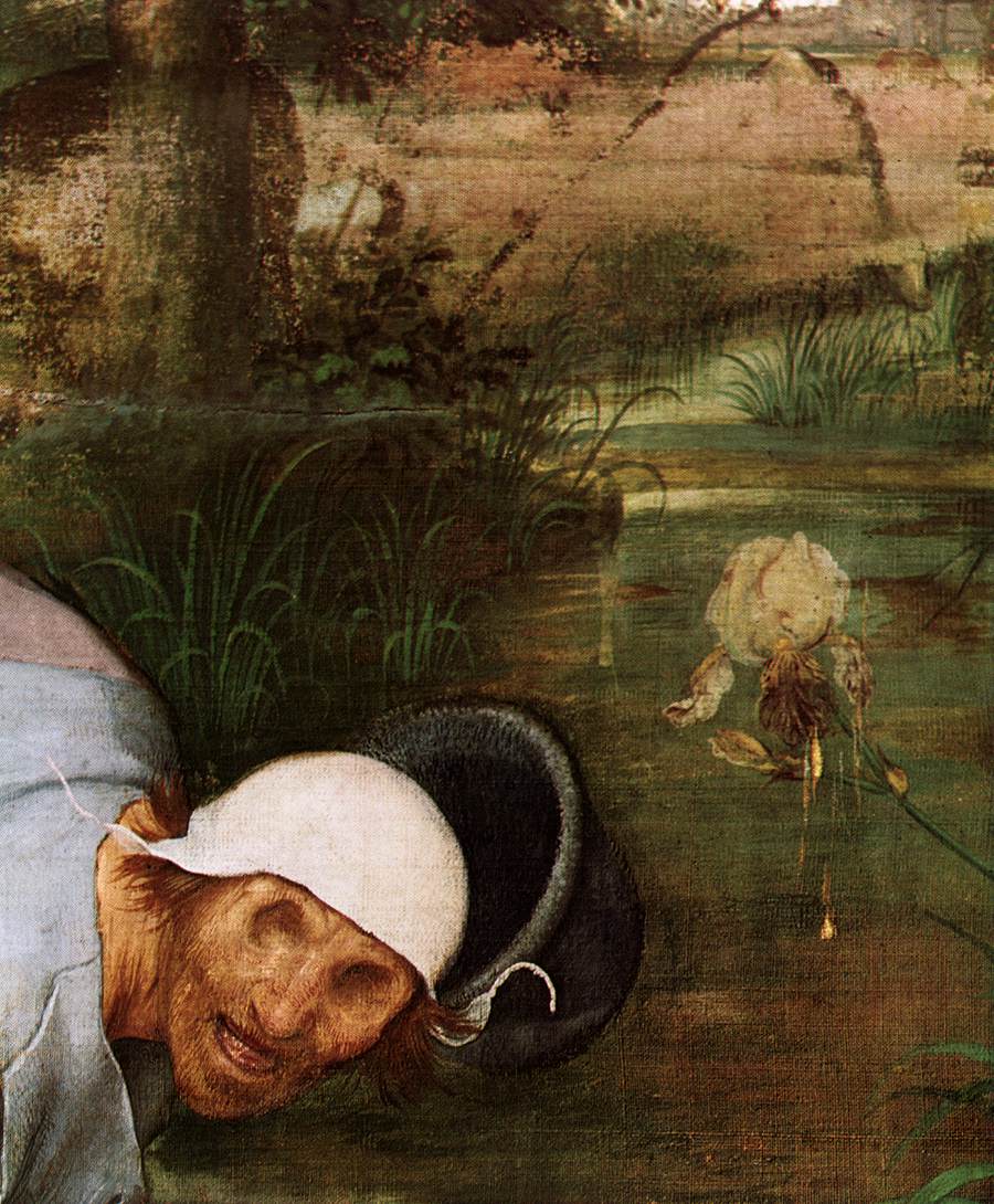 900x1090 The Parable Of The Blind Leading The Blind (Detail) 1568 Painting - The Blind Leading The Blind Painting