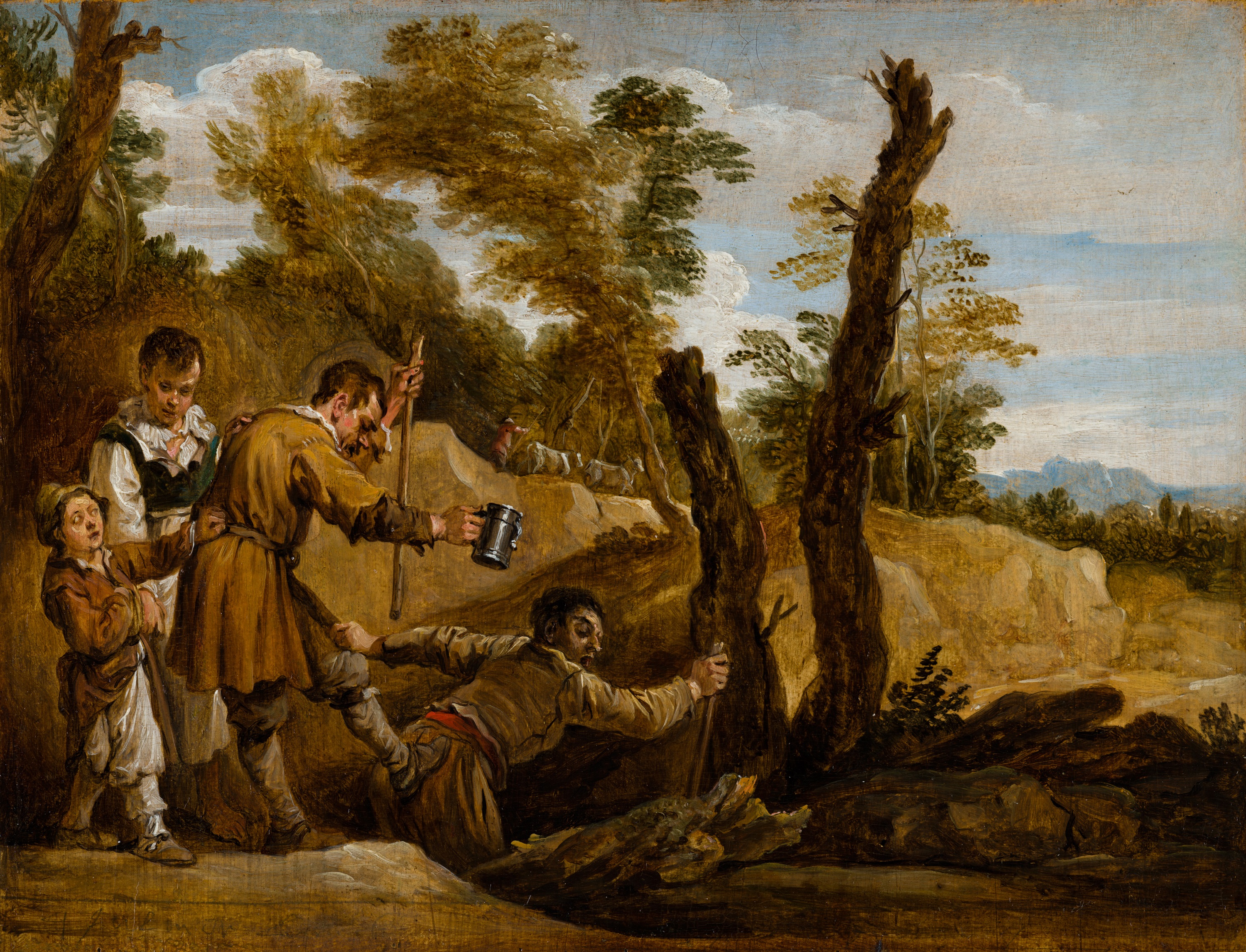 3000x2292 Filedavid Teniers After Domenico Fetti - The Blind Leading The Blind Painting