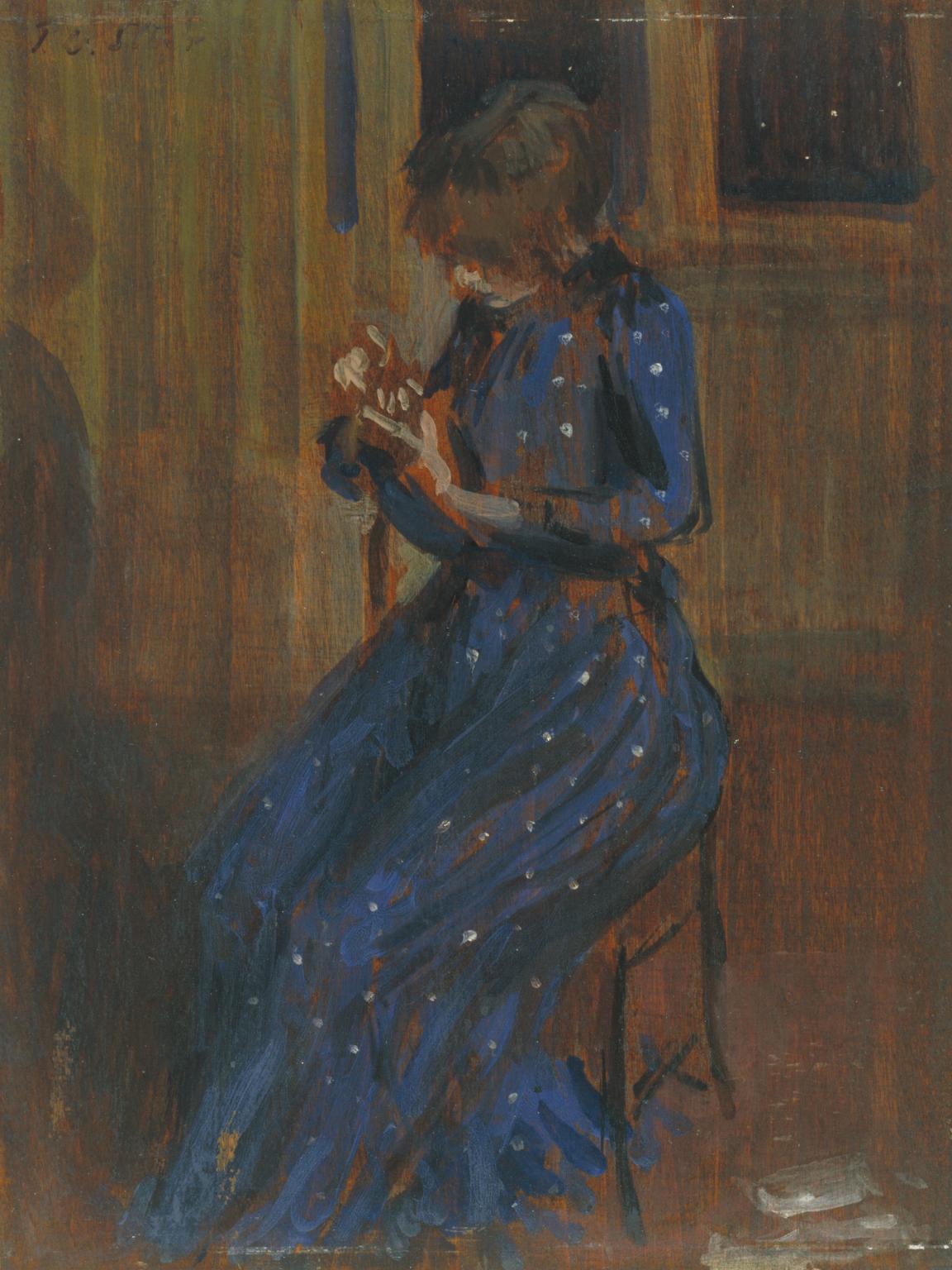 1152x1536 Girl In A Blue Dress', Philip Wilson Steer, C.1891 Tate - The Blue Girl Painting