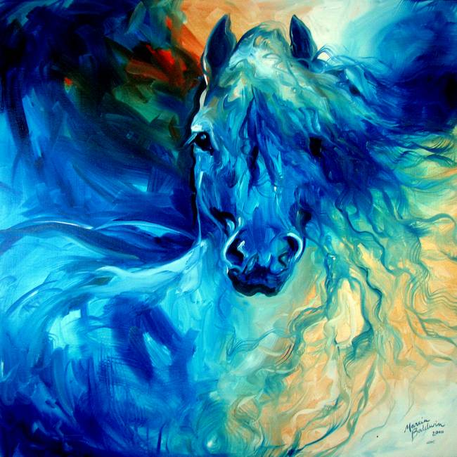 The Blue Horse Painting at PaintingValley.com | Explore collection of ...