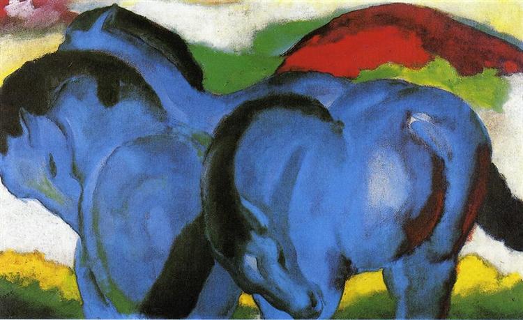 750x459 The Little Blue Horses, 1911 - The Blue Horse Painting