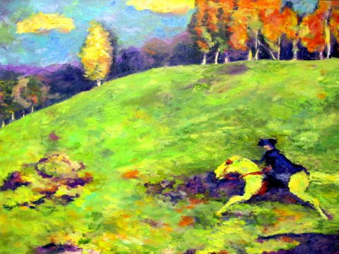 480x360 Painting - The Blue Rider Painting