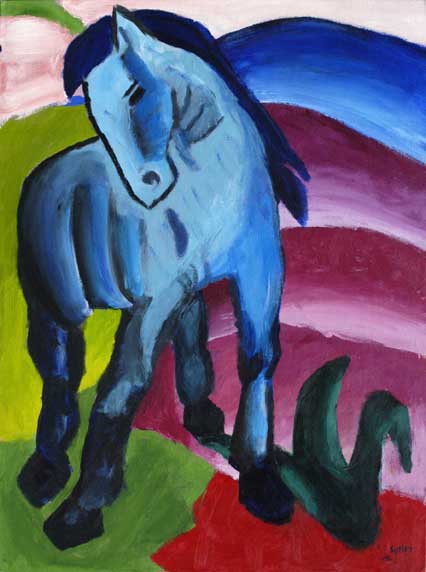 426x572 The Blue Rider) B Ray Bloggin' - The Blue Rider Painting