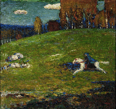 400x375 The Blue Rider By Wassily Kandinsky - The Blue Rider Painting