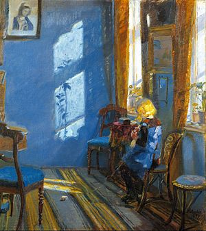 300x337 Sunlight In The Blue Room - The Blue Room Painting