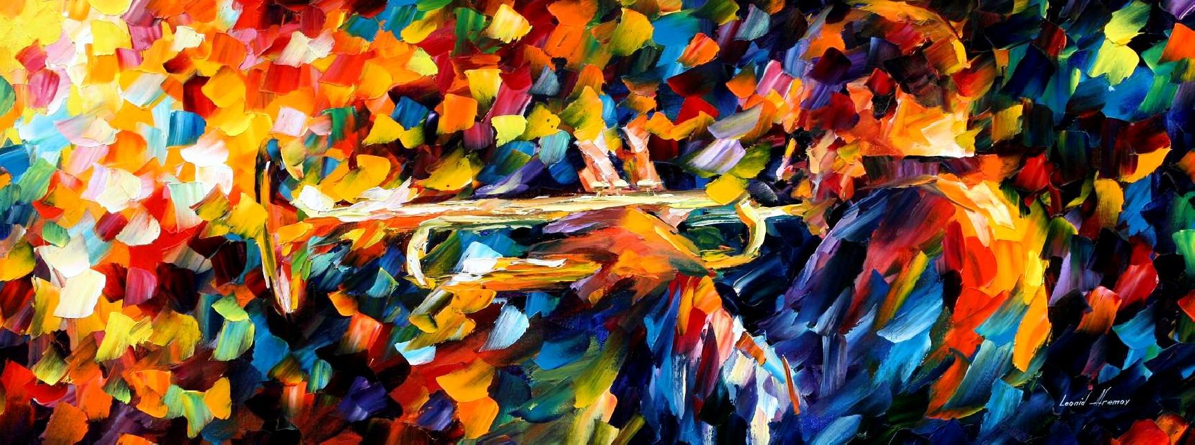 1729x645 Leonid Afremov, Oil On Canvas, Palette Knife, Buy Original - The Blues Painting