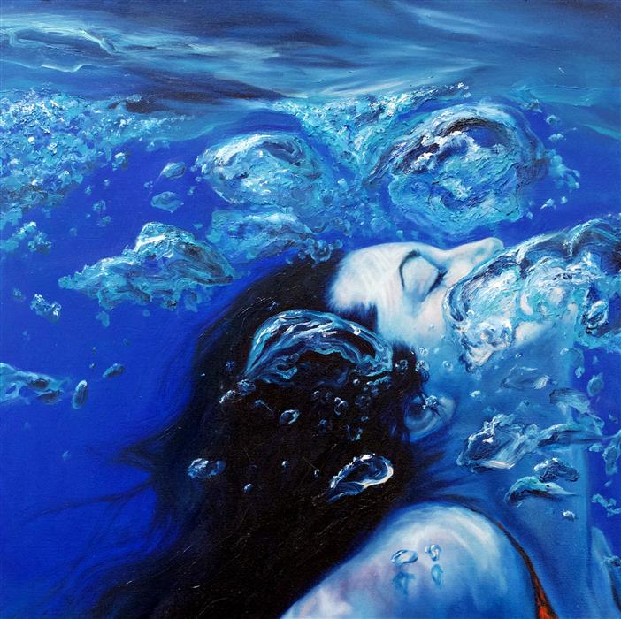 702x700 Retro Cap In Pink Study Jennifer Hannaford - The Blues Painting