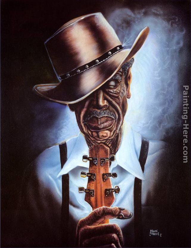 641x835 Steven Johnson Blues Legend Painting Anysize 50% Off - The Blues Painting