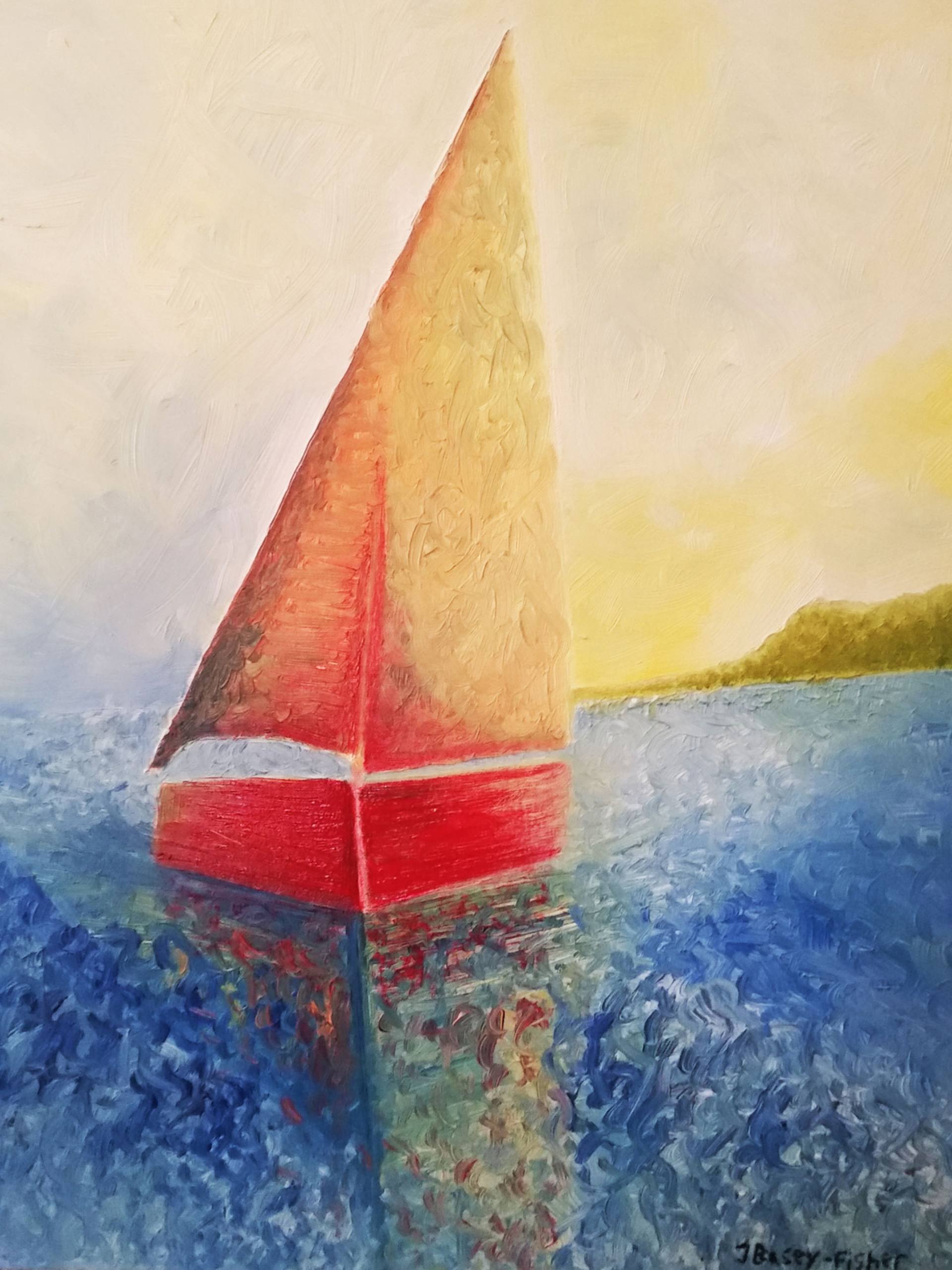 1920x2560 Saatchi Art Boat Trip Painting By Justina Basey Fisher - The Boat Trip Painting