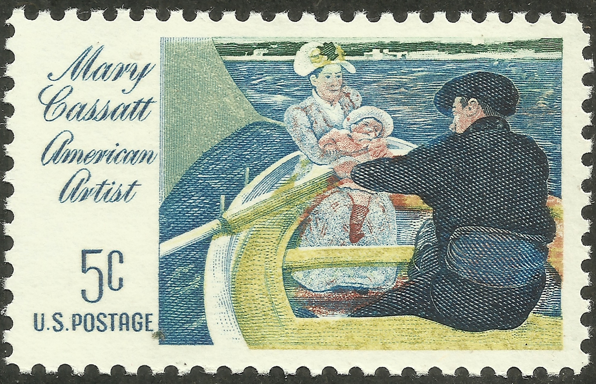 1989x1282 Mary Cassatt Boating A Stamp A Day - The Boating Party Painting By Mary Cassatt