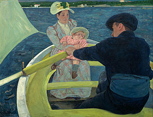 300x230 The Boating Party - The Boating Party Painting By Mary Cassatt
