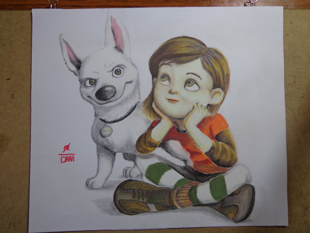 1024x768 How To Paint Bolt From Disney By Danifiras - The Bolt Painting