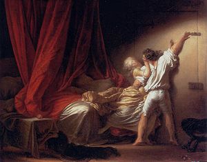 300x235 The Lock (Fragonard) - The Bolt Painting