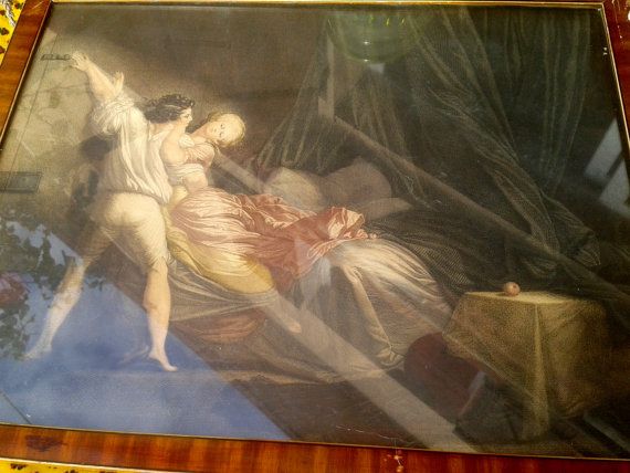 570x428 Gorgeousnd Rarentique French Engraving From 1784 Showing - The Bolt Painting