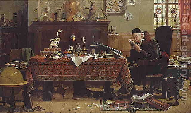 640x378 The Bookworm Henry Stacy Marks Reproduction 1st Art Gallery - The Bookworm Painting