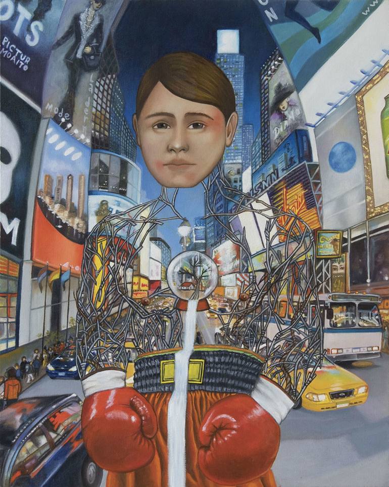 770x965 Saatchi Art The Boxer Painting By Maria Ferreira - The Boxer Painting