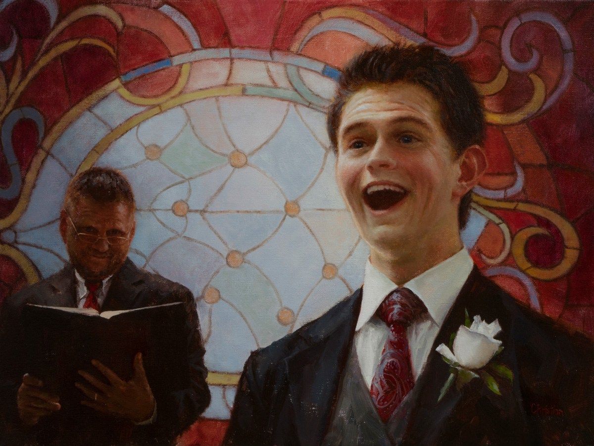 1200x900 Here Comes The Bride 18x24 Original Christian Hemme Fine Art - The Bride Painting