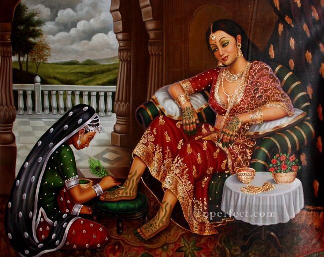 650x516 Mehandi Of The Bride India Painting In Oil For Sale - The Bride Painting