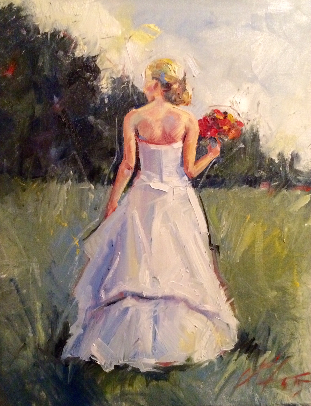 1020x1330 Weddings Liz - The Bride Painting