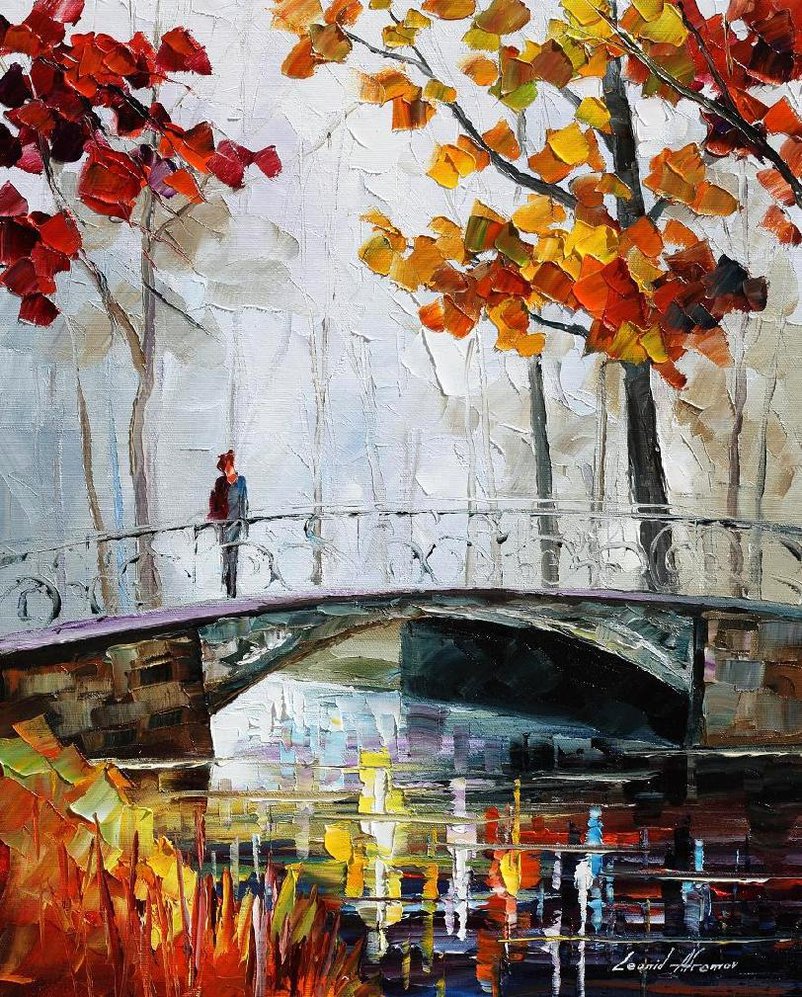 802x997 The Bridge By Leonid Afremov By Leonidafremov - The Bridge Painting