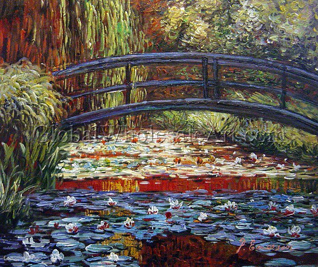 625x525 Claude Monet - The Bridge Painting